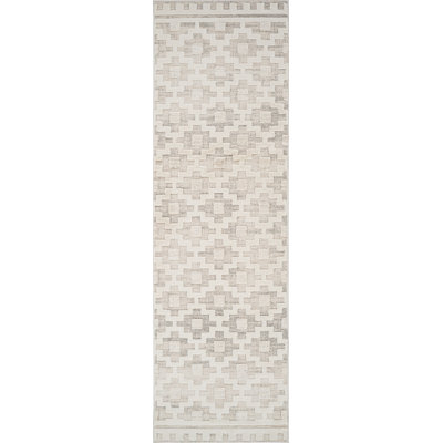 Tapis de couloir intérieur moderne, beige crème.