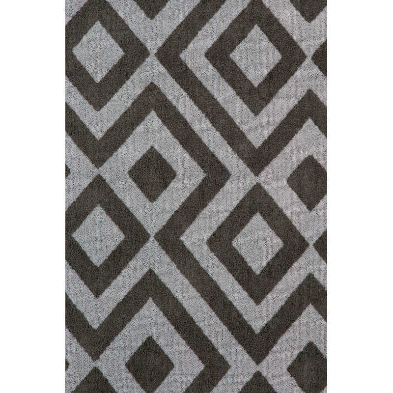 Urbano Geometric Area Rug in Gray, Rectangle 5' x 7'2"