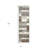 8' Light Blue And Ivory Patchwork Power Loom Stain Resistant Runner Rug