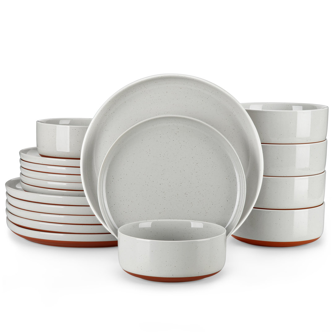 18 Piece Stoneware Dinnerware Set - Service for 6