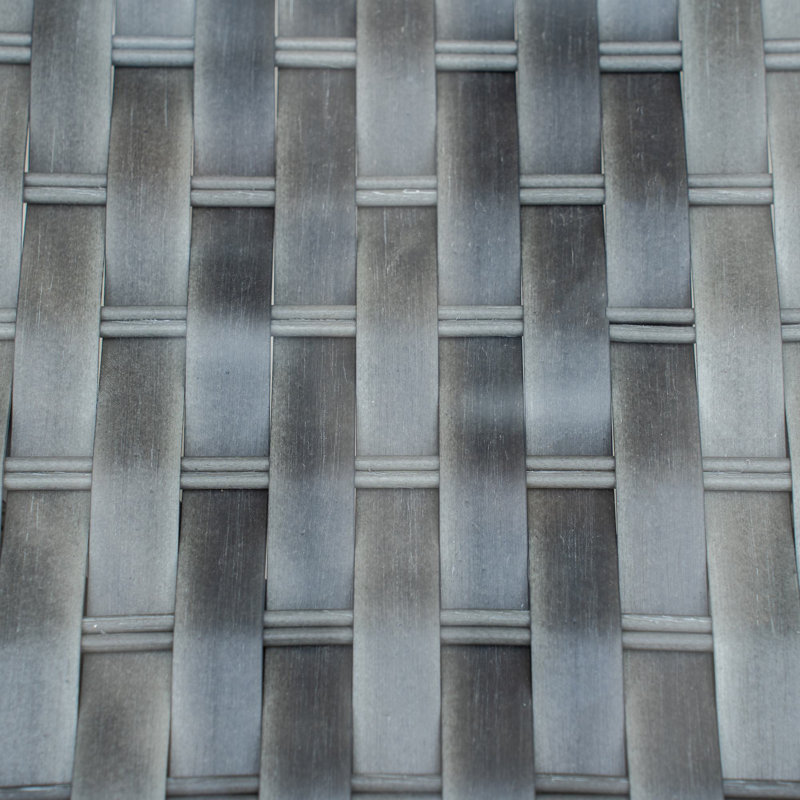 Table de patio en osier Joseph, Gris