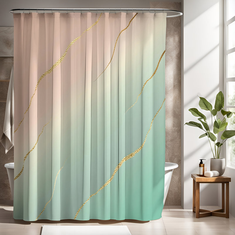 Wyre Abstract Shower Curtain, 93"H x 70"W