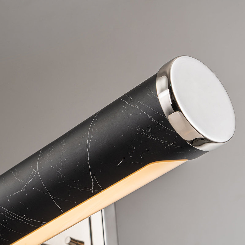 Grande lampe pour tableau, Nickel poli / noir satiné