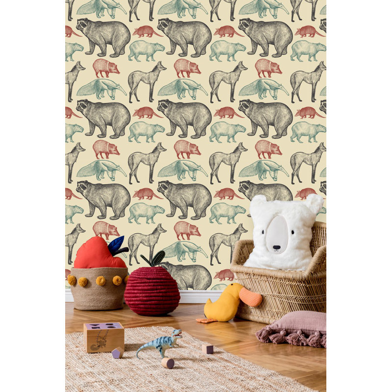 Panneau de papier peint L 10,4 pi x l 25 po Exotic Animals