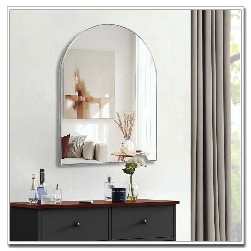 Miroir mural pour salle de bain, Argent argent