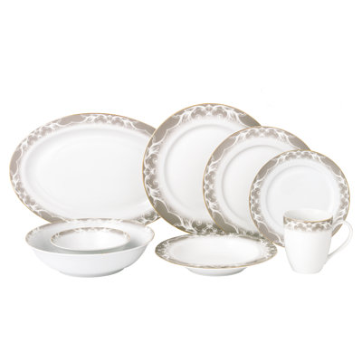 Bone China Dinnerware Set 50 Piece - Service for 8