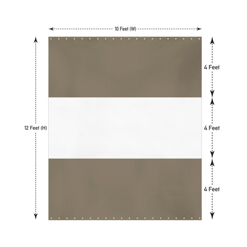 Blue Elephant Black, 365.8cm H x 304.8cm W, Beige