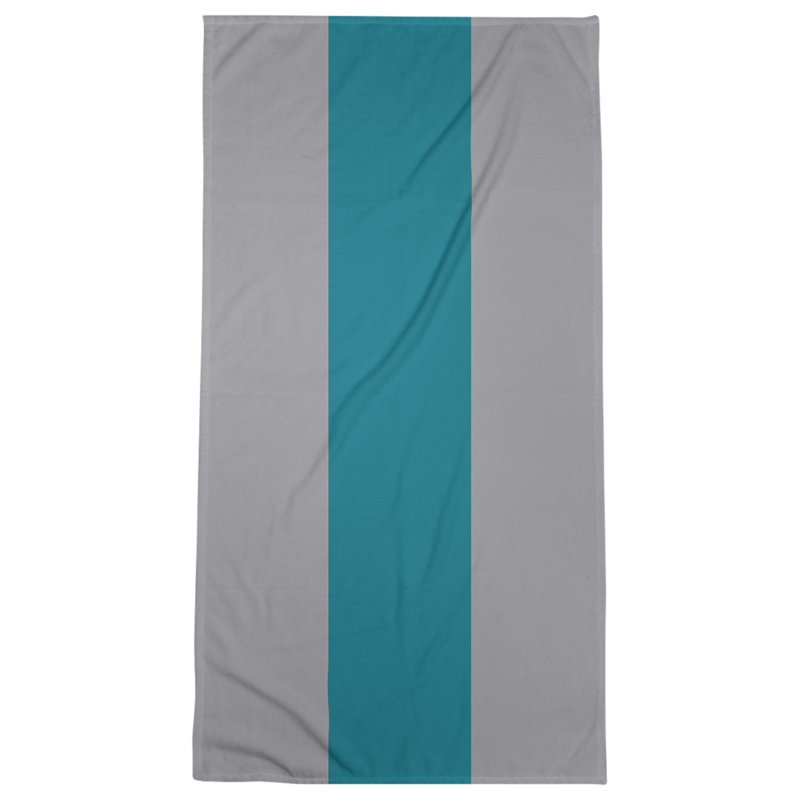 Lightweight Bath Towel, Gray/Teal