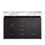 Meuble-lavabo 60 po. Armoire de rangement abondante - 4 portes à fermeture douce et 5 tiroirs-1434789988