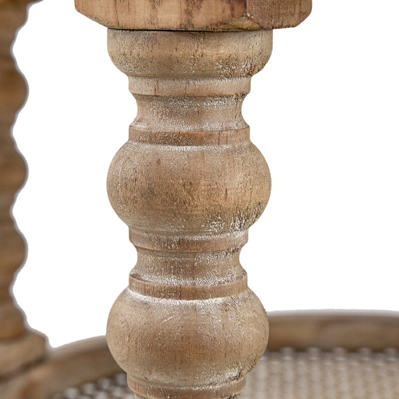 Round End Table Wood Side Table