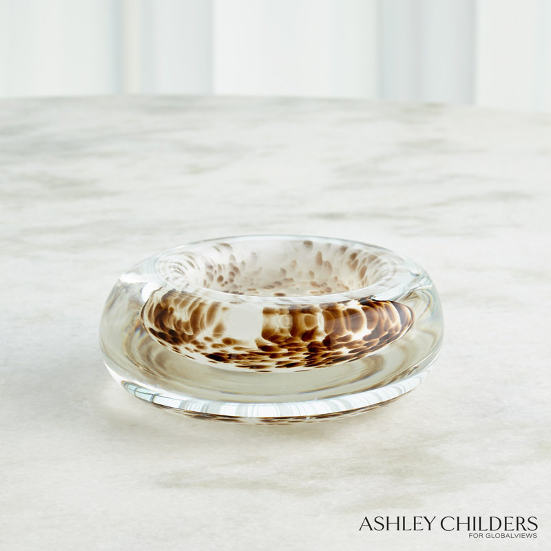 Ludlow Bowl-Brown Spots-Lg, 3.25" H x 8" W x 8" D