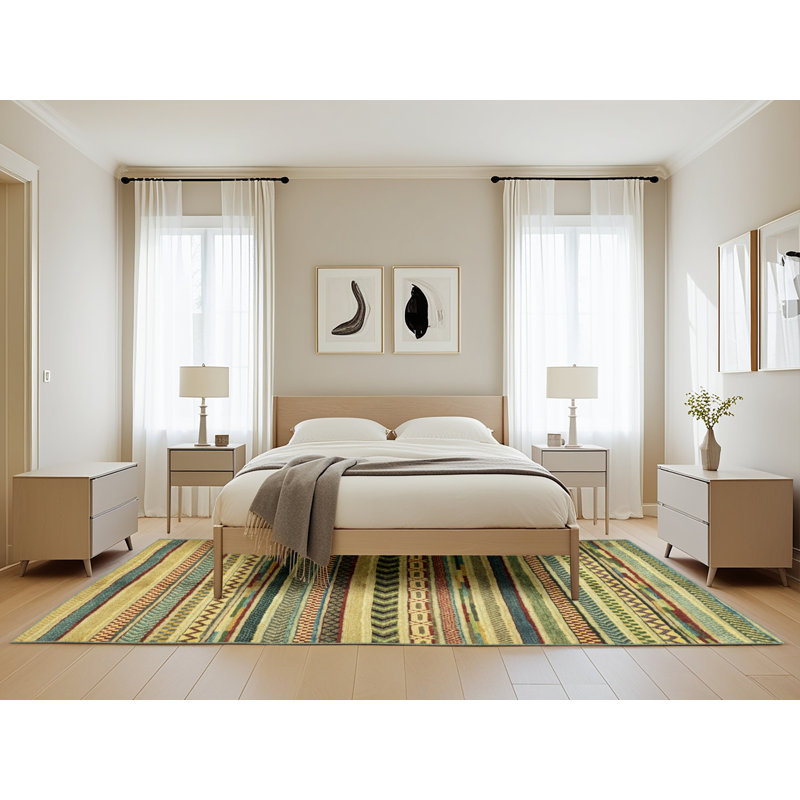 Abstract Indoor Rug, Rectangle 5' x 8'