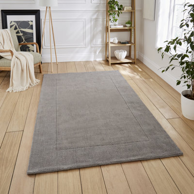 Solid Colour Wool Hand Tufted Area Rug