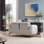 Causeuse de style moderne faite de bois et d'accents dorés-60571853