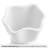 Charmaine 10" Cinched Knot White Ceramic Vase-605020606