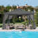 MASTERCANOPY Steel Patio Gazebo with Corner Shelves