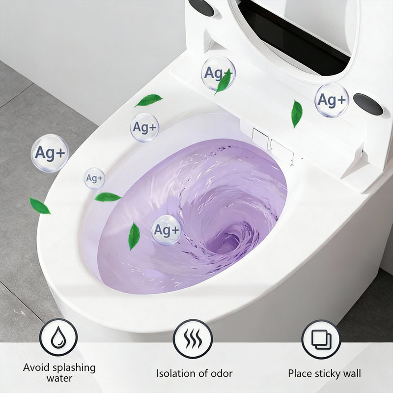 Smart One-Piece Elongated Toilet With Bidet, Heated Seat, Warm Air Dryer, UV-C Sterilization & Remote Control