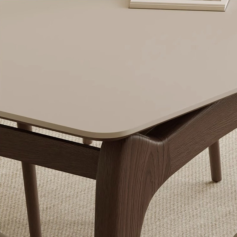Modern Slate Dining Table with FAS Ash Frame, 29.5" H x 70.9" L x 35.4" W