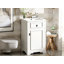 Meuble-lavabo de 20 pouces avec lavabo en céramique, porte à fermeture douce, tablette réglable et support de rangement fixé à la porte - idéal pour les petites salles de bain