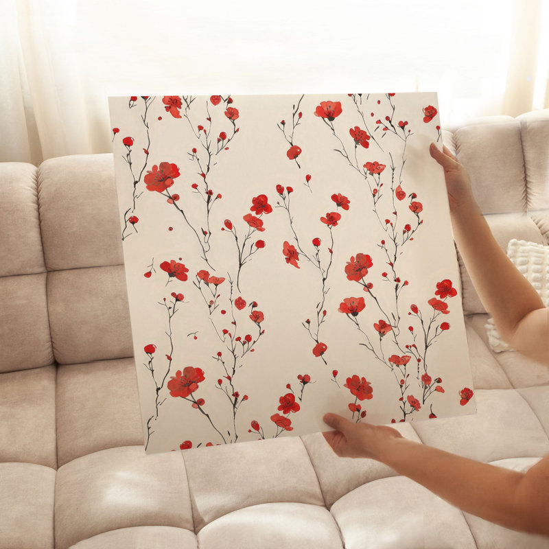 Impression florale sans cadre, H 18 po x l 18 po