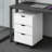 Mobile 3-Drawer Wood Filing Cabinet With Casters, Under Desk Storage For Home Office Studio Entryway