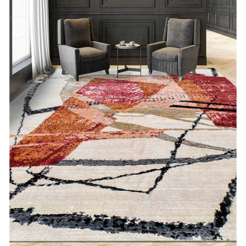 Abstract Area Rug, Rectangle 8' x 10'
