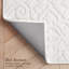 Feya Machine Woven Synthetic Aera Rug in White-1587238543