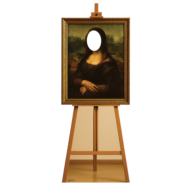 Mona Lisa sur chevalet sur pied
