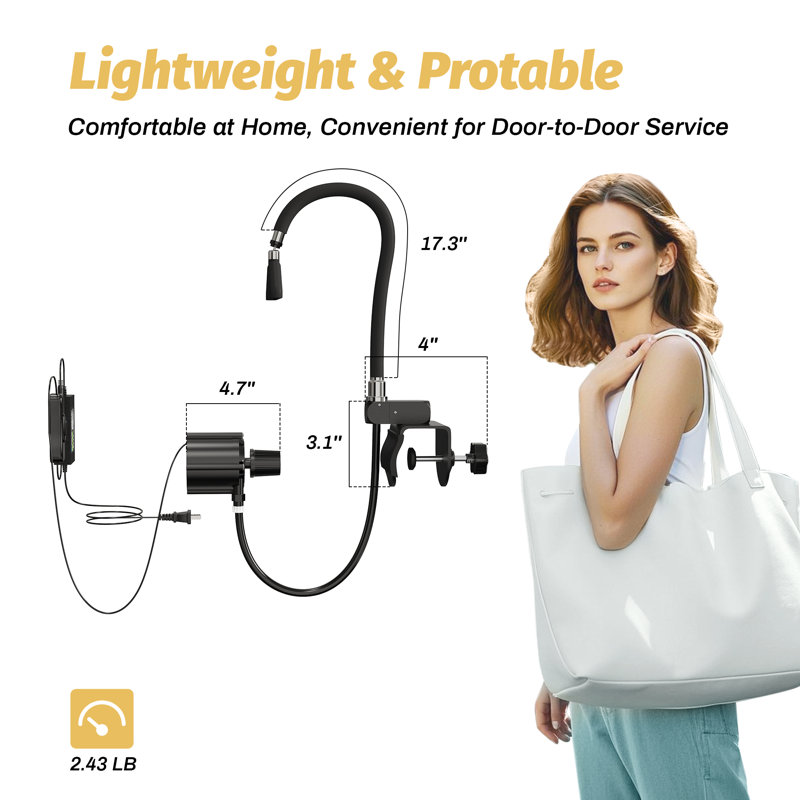 Équipement de circulation d'eau Baasha Head Spa, équipement de spa Shampoo Bowl Head Waterfall, cadre de circulation d'eau portable Head Spa For Salon & Home