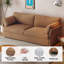 178 cm Brown 2-Seater Straight Sofa 