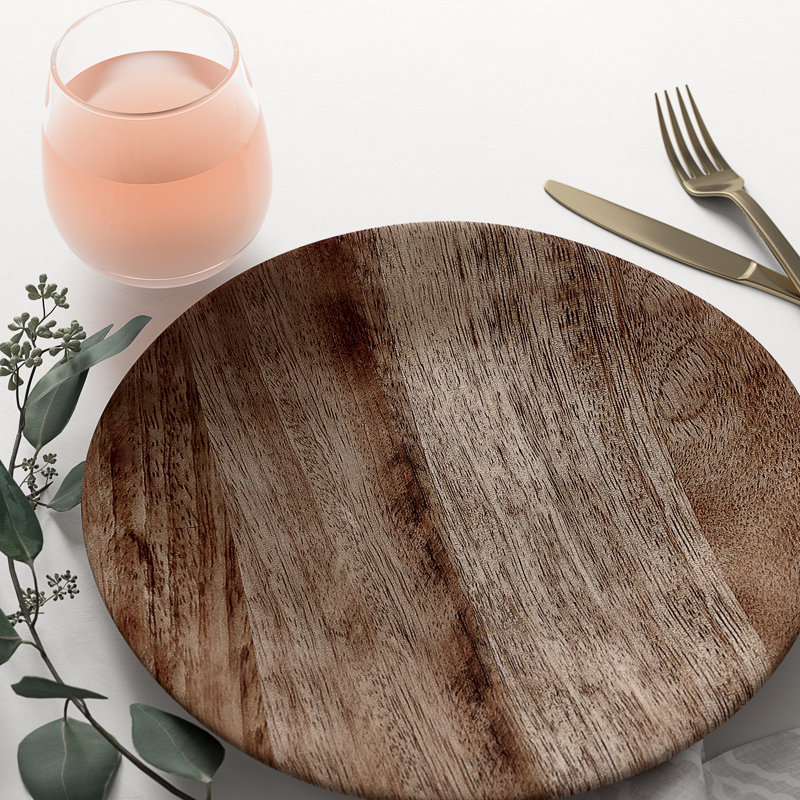 Heasley 10.5" Melamine Dinner Plate, Brown