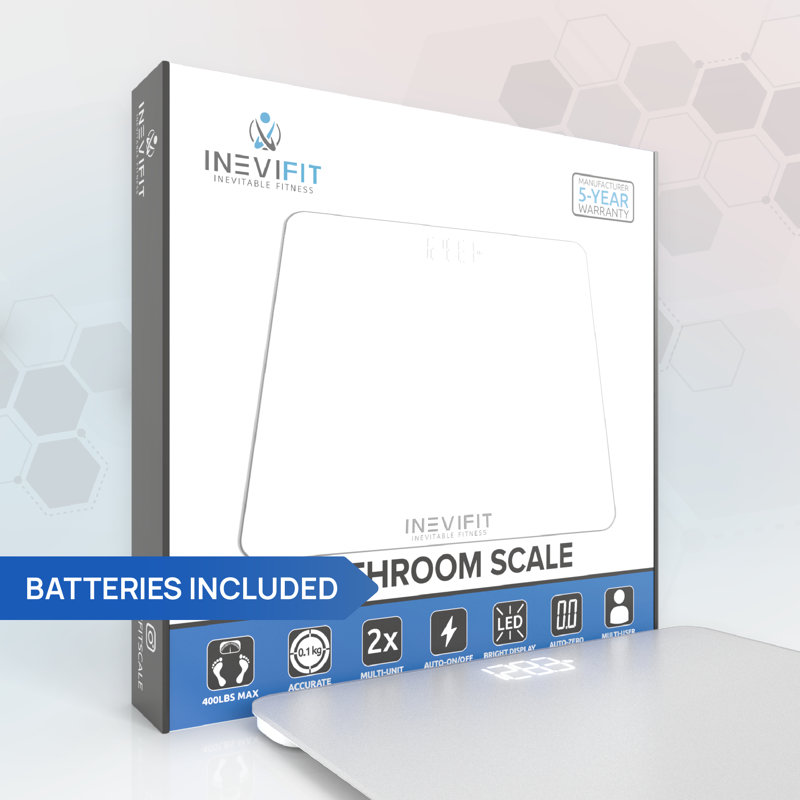 INEVIFIT Digital Bathroom Scale, White