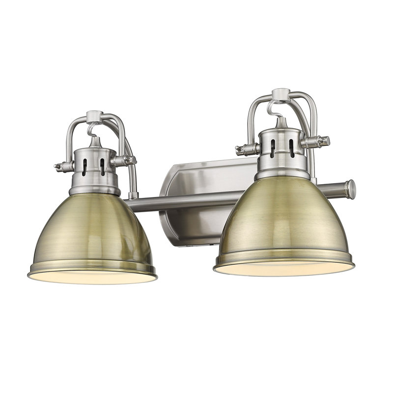 Lyndee 2 - Light Dimmable Vanity Light, Aged Brass, Pewter