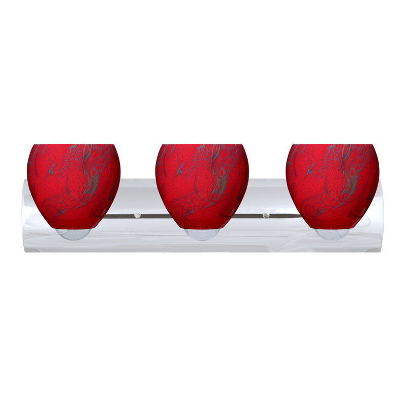 Éclairage pour meuble-lavabo 3 lumières Danilo, Nickel satiné, Carrera, Incandescent