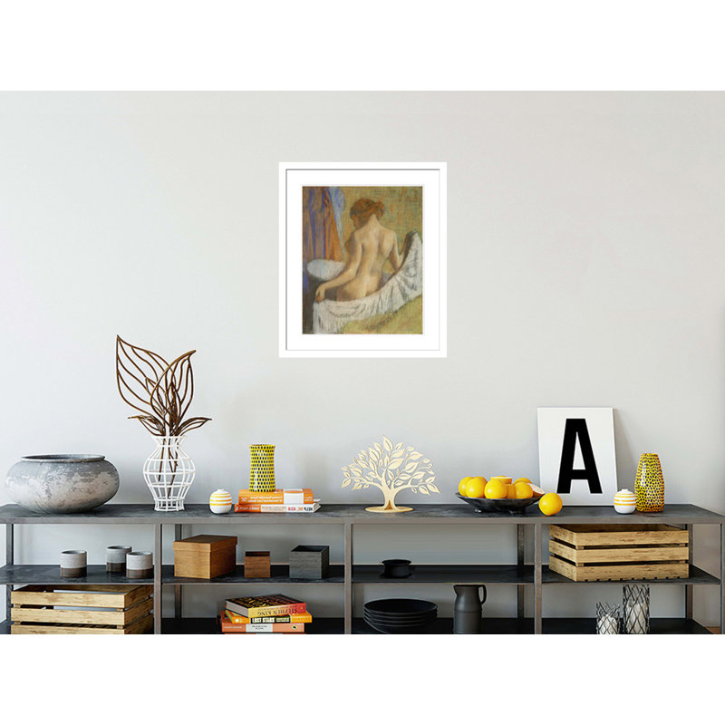 «After the Bath» par Edgar Degas, impression giclée sur cadre, H 27,41 po x l 23,5 po