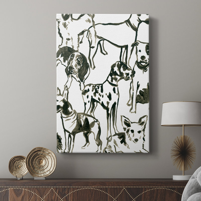 Canine Collage II -Custom Wrapped Gallery Cavas