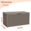 Boîte de rangement verrouillable en résine résistante à l'eau 48 gallons l 48,49 po (brun clair / gris)-124393254