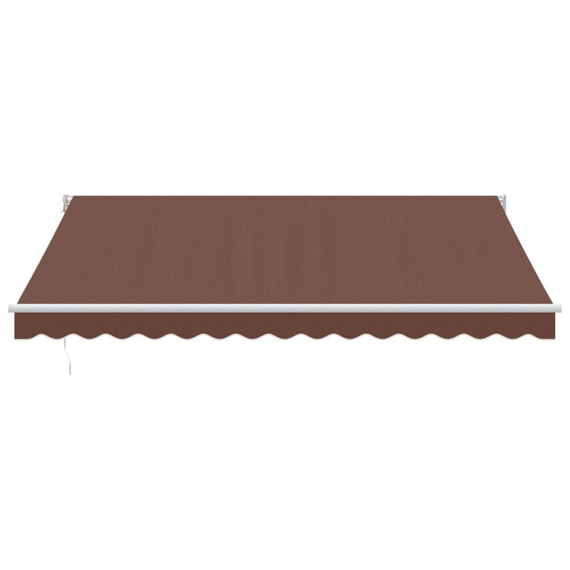 Brayden Studio Retractable Patio Awning, Brown, 400 cm W x 300 cm D