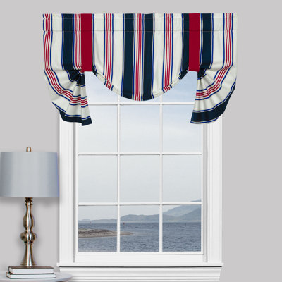 On Course Cotton Stripe Tie Up Valance