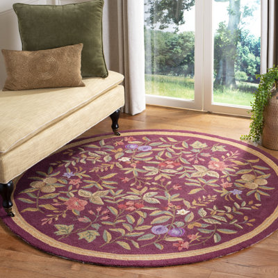 Tapis floral en laine crocheté à la main Bick
