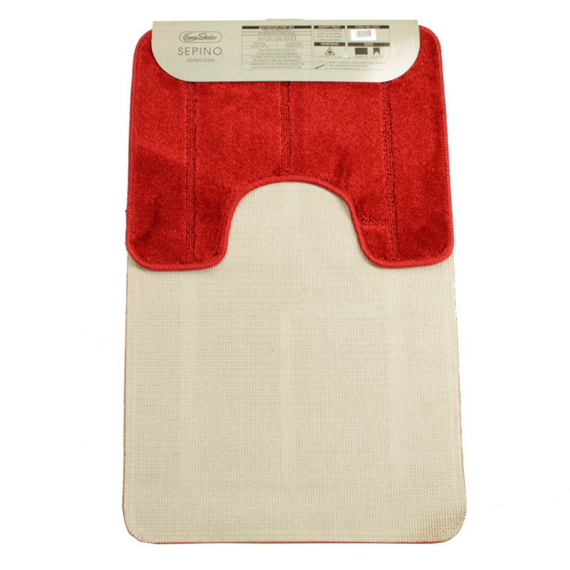 Abibatu Non-Slip Bath Rug, Burgundy