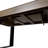 Rectangle Extendable Dining Table For 6-10 People Aged Effect Wood And Black 160-200 Cm