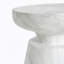 Table d'appoint d'extérieur en travertin Ponti, blanc