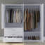 Modern 4 Door 3 Drawer Mirrored Wardrobe with Hanging Rail for Bedroom Storage & Organisation