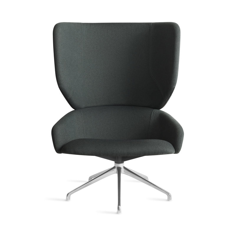 Heads Up Swivel Lounge Chair, Maharam Messenger in Everglade