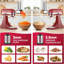 Râpe à fromage et trancheuse Gvode, compatible avec KitchenAid®, tout acier, 4 pales