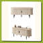 Meuble télé, console télé 47 po avec compartiment de rangement et porte coulissante