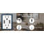 Miroir de salle de bain à DEL avec miroir pour armoire de salle de bain avec éclairage à DEL de 20 po x 28 po avec rangement à intensité variable encastrée ou à surface réglable, 3 prises, 2 prises, 2 ports USB