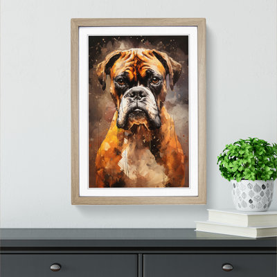 Boxer Dog Conceptual Art - Framed Print