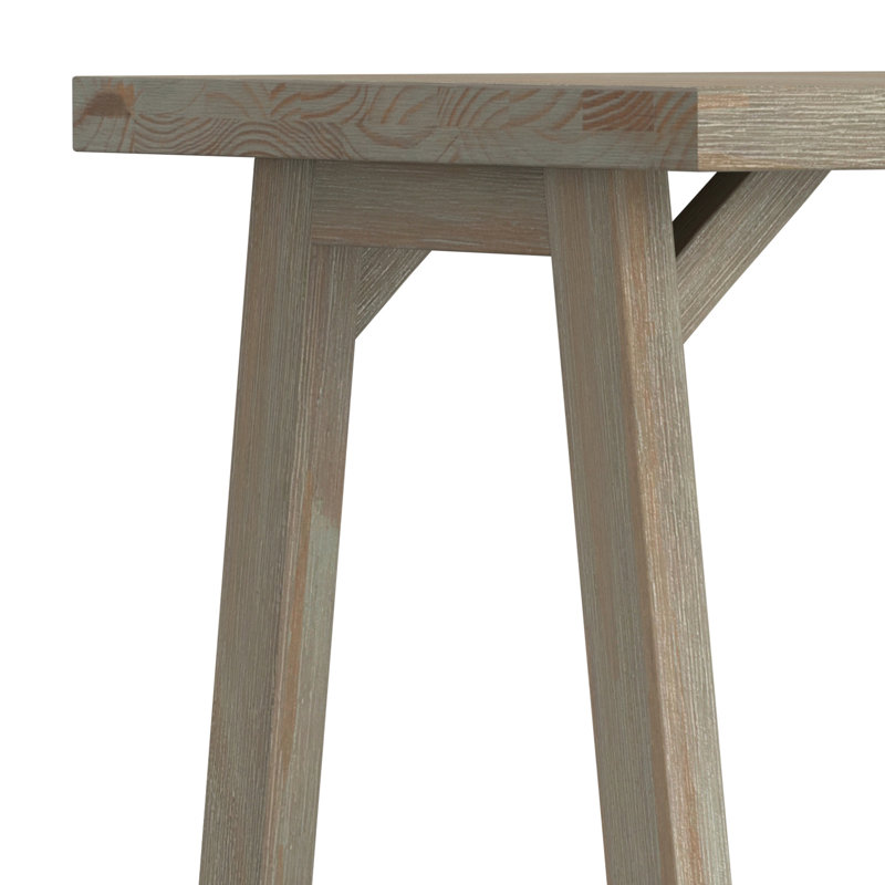 Table de bout carrée en bois massif 22 po Sawhorse, Gris patiné
